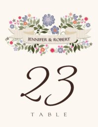 Garden Flurry Banner Table Numbers
