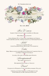 Garden Flurry Wedding Menus