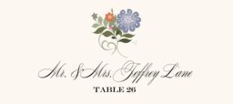 Garden Flurry  Place Cards