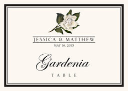 Assorted Flowers and Monogram  Table Names