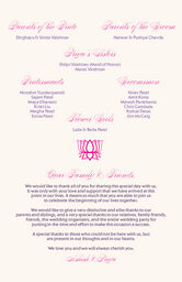 Gingee Ganesha Wedding Programs