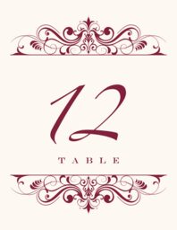 Ginger Breeze Table Numbers