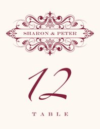 Ginger Breeze Table Numbers