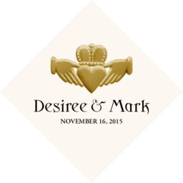 Gold Claddagh Favor Tags