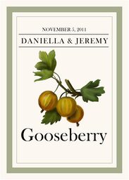 Fruit, Vegetables, Nuts & Grains  Table Names