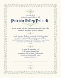 Gothic Flourishes  Baby Certificates