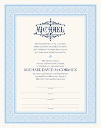 Gothic Frame Baby Certificates