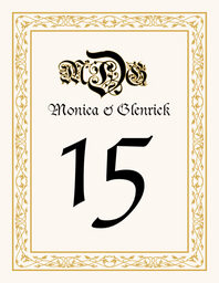 Blackletter Gothic Table Numbers