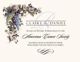 Blue and Green Grapes Donation Cards