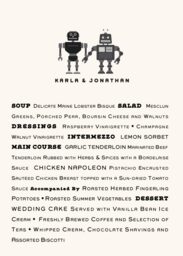 Contemporary Monogram 21 Wedding Menus