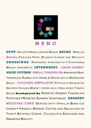 Contemporary Monogram 26 Wedding Menus