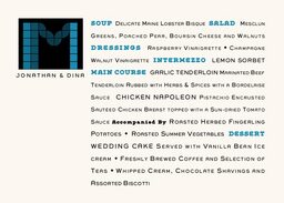 Contemporary Monogram 05 Wedding Menus