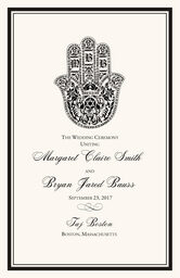 Hand of Miriam Wedding Programs