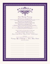 Hand Fasting Ceremony  Wedding Certificates