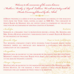 Henna Watermark Wedding Programs