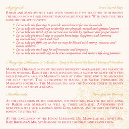 Henna Watermark Wedding Programs