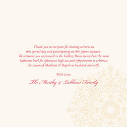 Henna Watermark Wedding Programs