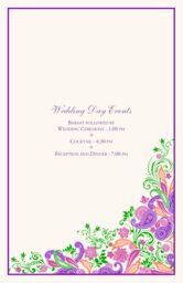 Paisley Garden - Pink & Purple  Wedding Programs