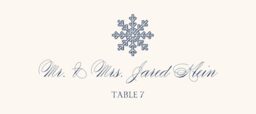 Snowflake Drawings Assortment Place Cards