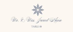 Snowflake Drawings Assortment Place Cards