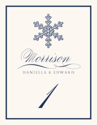 Snowflake Drawings Assortment Table Numbers