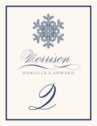 Snowflake Drawings Assortment Table Numbers