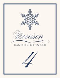 Snowflake Drawings Assortment Table Numbers