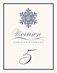Snowflake Drawings Assortment Table Numbers