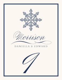 Snowflake Drawings Assortment Table Numbers