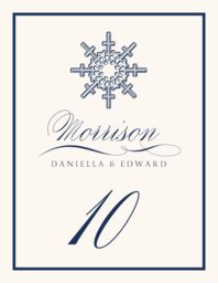 Snowflake Drawings Assortment Table Numbers