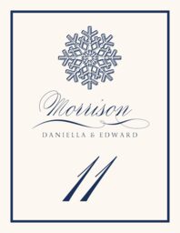 Snowflake Drawings Assortment Table Numbers