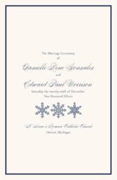 Snowflake Drawings Pattern Wedding Programs