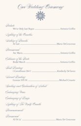 Snowflake Drawings Pattern Wedding Programs