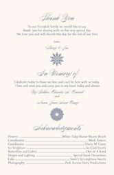 Snowflake Drawings Pattern Wedding Programs