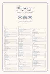 Snowflake Drawings Pattern Seating Charts