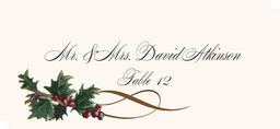 Holly Swirl Place Cards