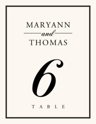 Homecoming Table Numbers