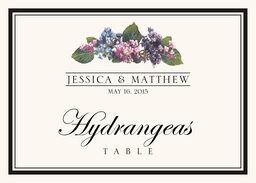 Assorted Flowers and Monogram  Table Names