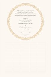 India Inspired Circle Wedding Certificates