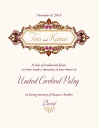 Taj Mahal Flourish  Donation Cards