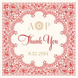 Paisly Bandana  Favor Tags