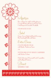 Paisley Bandana Flower Wedding Menus