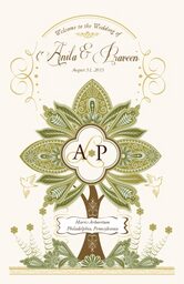 Paisley Forest Tree Wedding Programs
