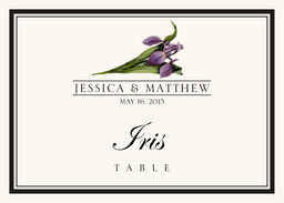 Assorted Flowers and Monogram  Table Names