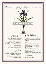 Iris Bulb Wedding Menus