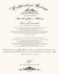 Italian  Wedding Certificates