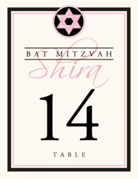 Star of David Circle Table Numbers