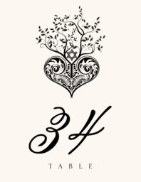 Tree of Life Heart Table Numbers
