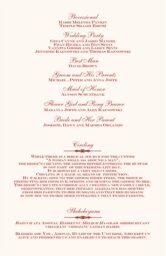 Elegance and Engravers Wedding Programs