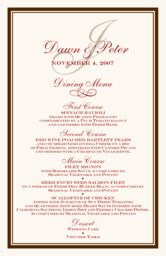 Bracha  Wedding Menus